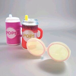 L.O.L. Surprise! Doll Accessories - Pink Can & Red "POP" Mug Sippy Cups +...